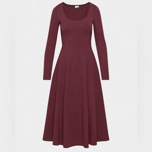 NWT Babaton Leda Ponte Dress in Sumac Burgundy XS